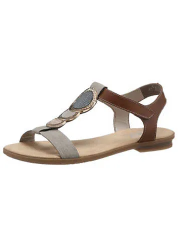 Rieker Strappy Jewelled Front Sandals | Grattan