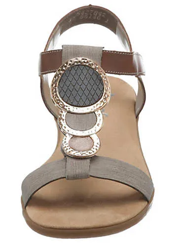 Rieker Strappy Jewelled Front Sandals | Grattan