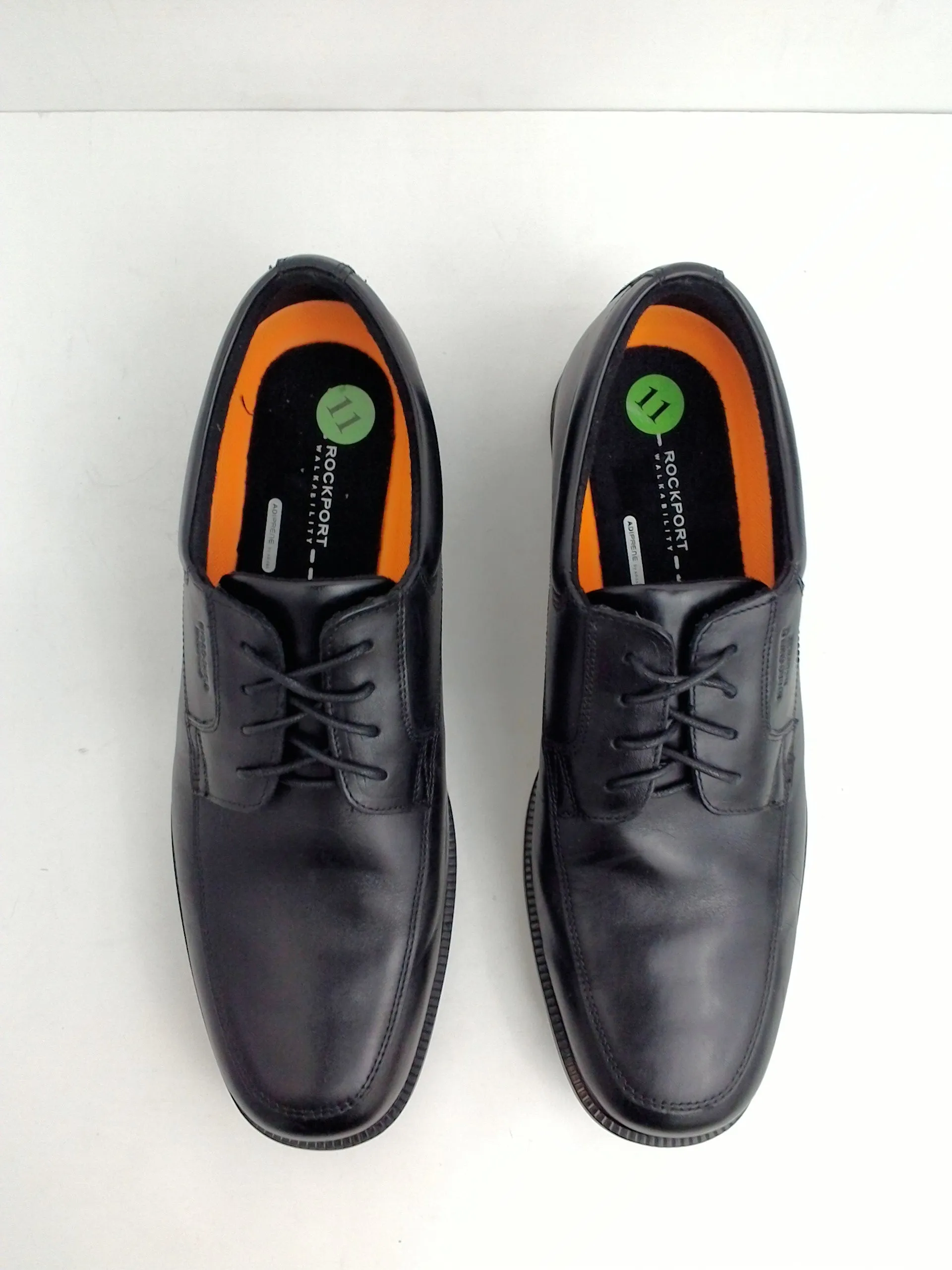 Rockport Men's Bike Toe Oxfords,  Lace-up closure black Leather Size 11 M