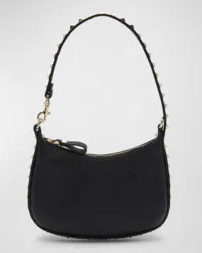 Rockstud Grain Leather Hobo Bag