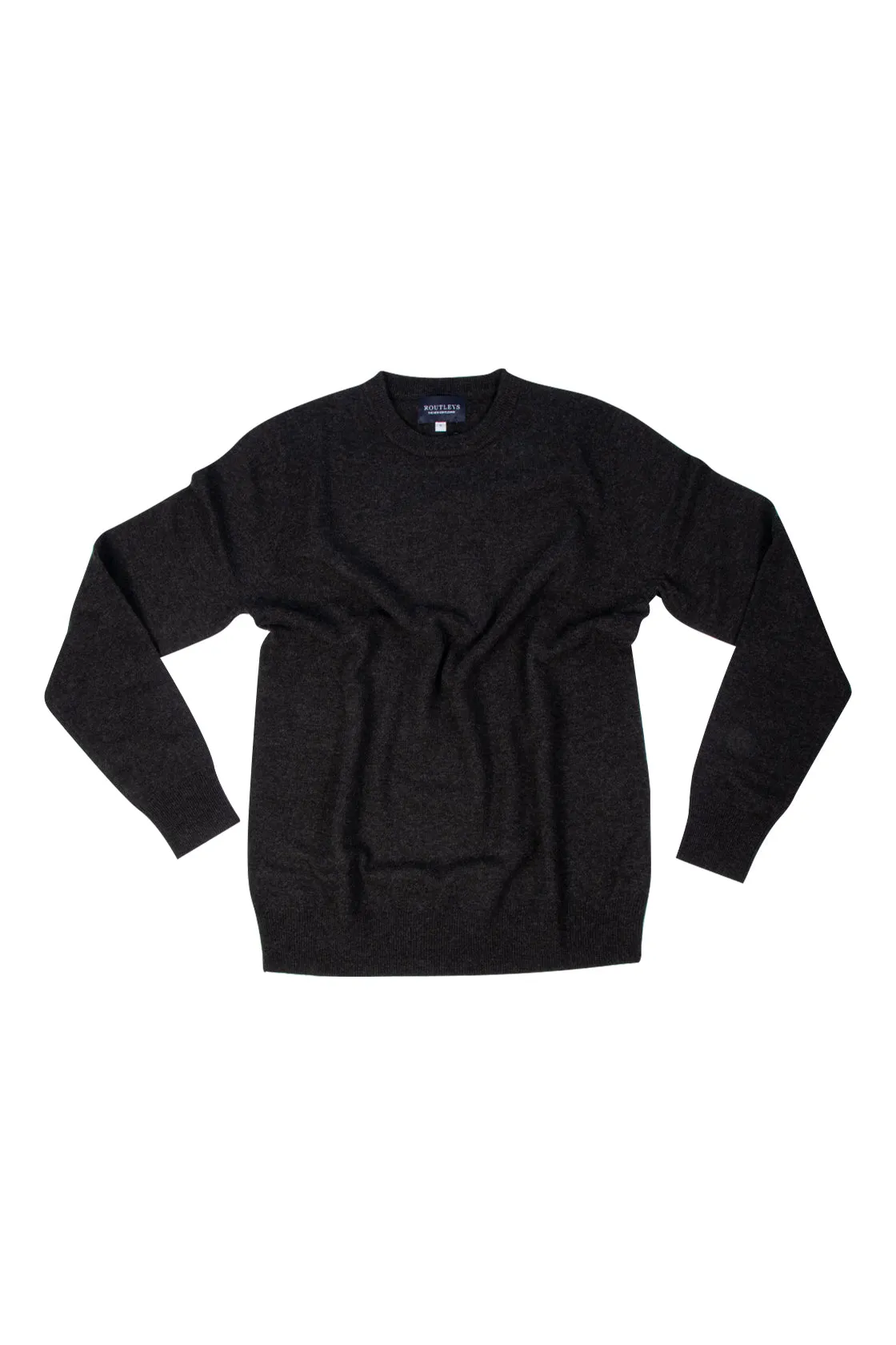 Routleys Wool/Cashmere Crew Neck Knit Coal