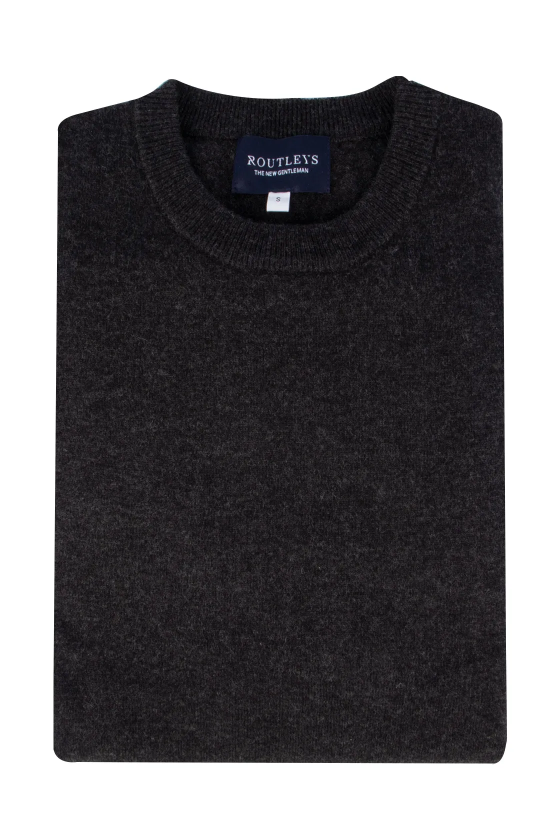 Routleys Wool/Cashmere Crew Neck Knit Coal