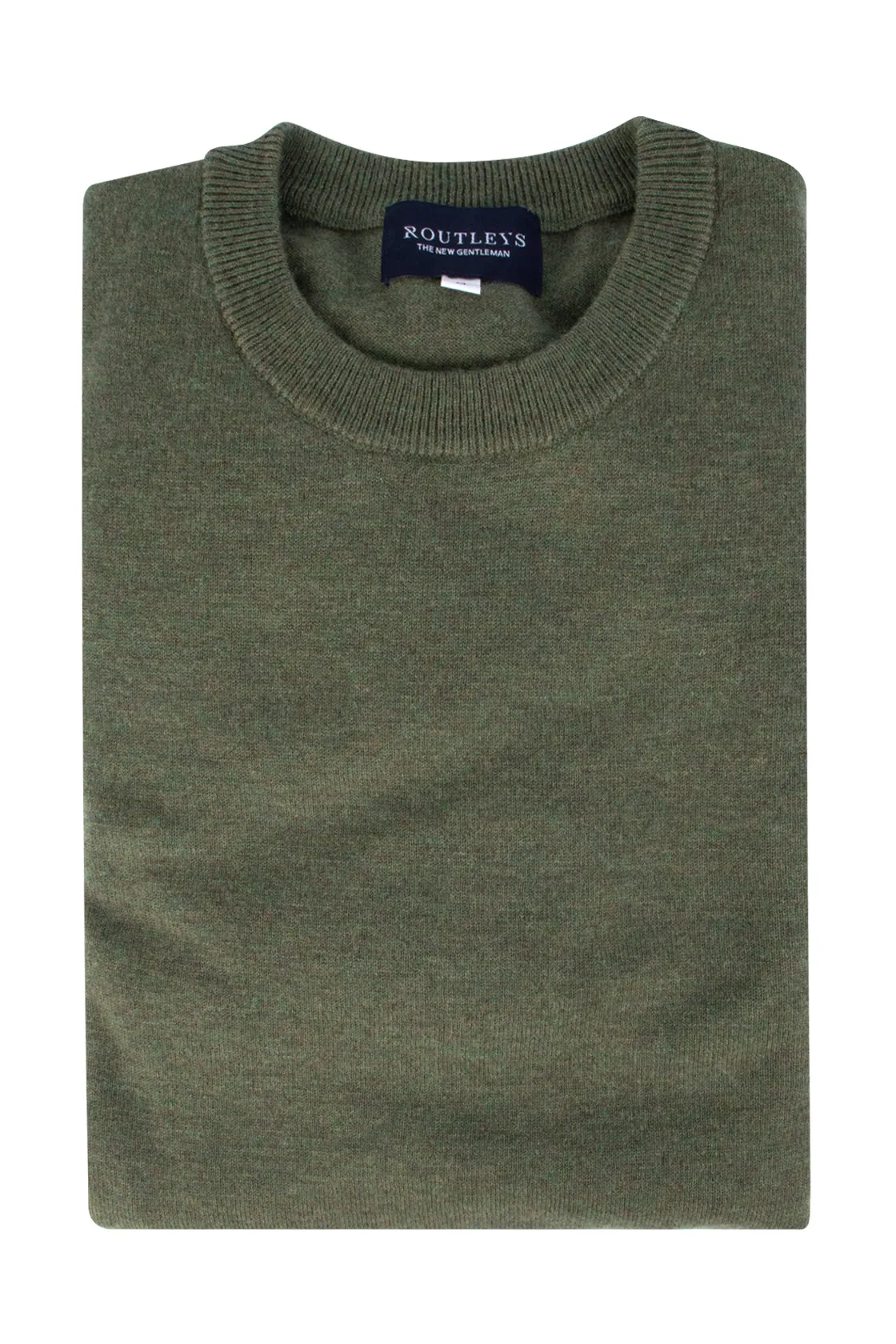 Routleys Wool/Cashmere Crew Neck Knit Pine