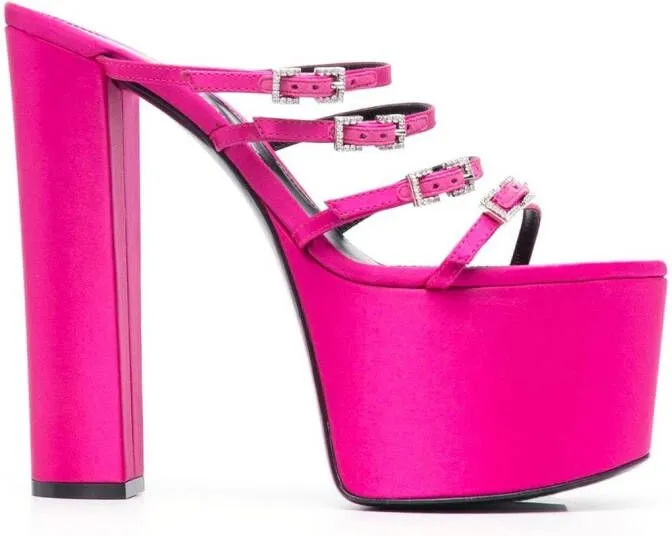 Sergio Rossi Evangelie 150mm platform mules Pink