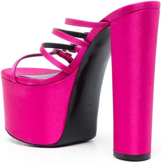 Sergio Rossi Evangelie 150mm platform mules Pink