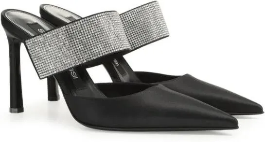 Sergio Rossi Sr Paris 95mm leather mules Black