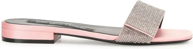 Sergio Rossi SR Paris crystal-embellished mules Pink