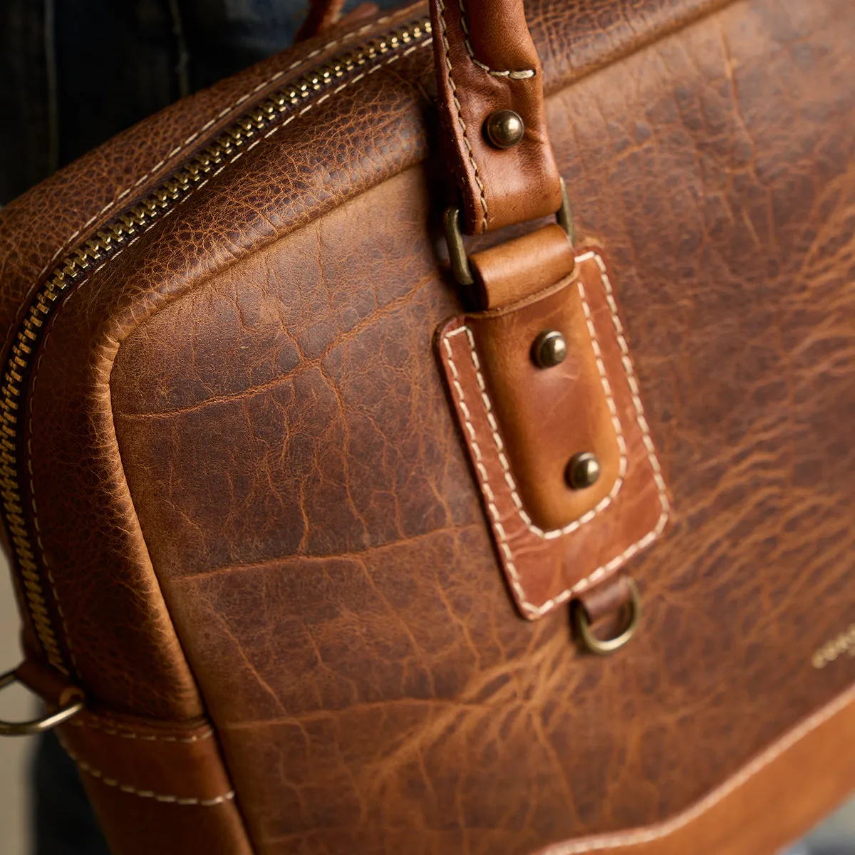 Shelby Bison & Horween Briefcase