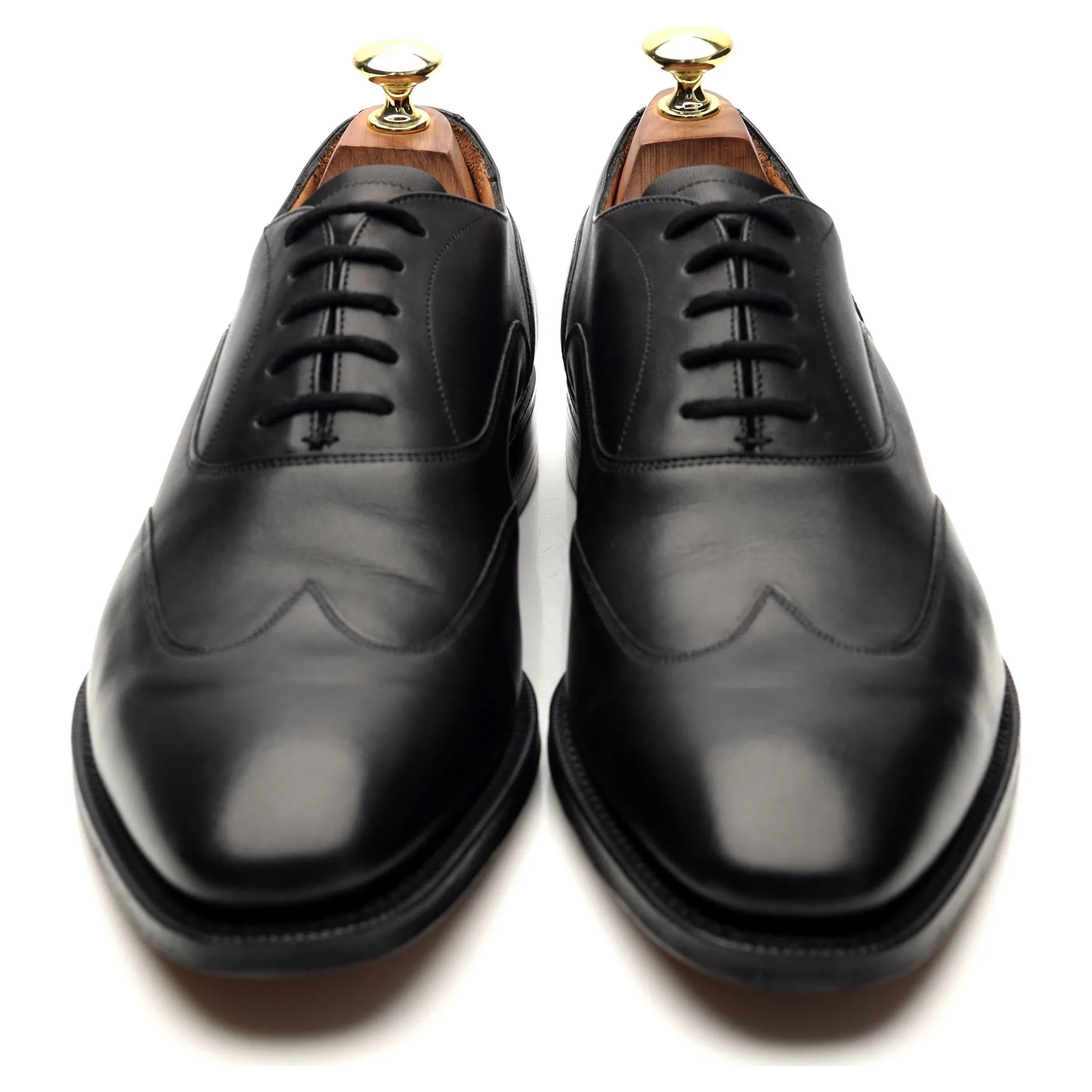 'Shergar' Black Leather Oxford Austerity Brogues UK 7.5 F