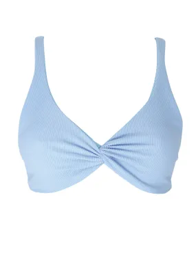 SOVANNA top - Ribbed Ice Blue