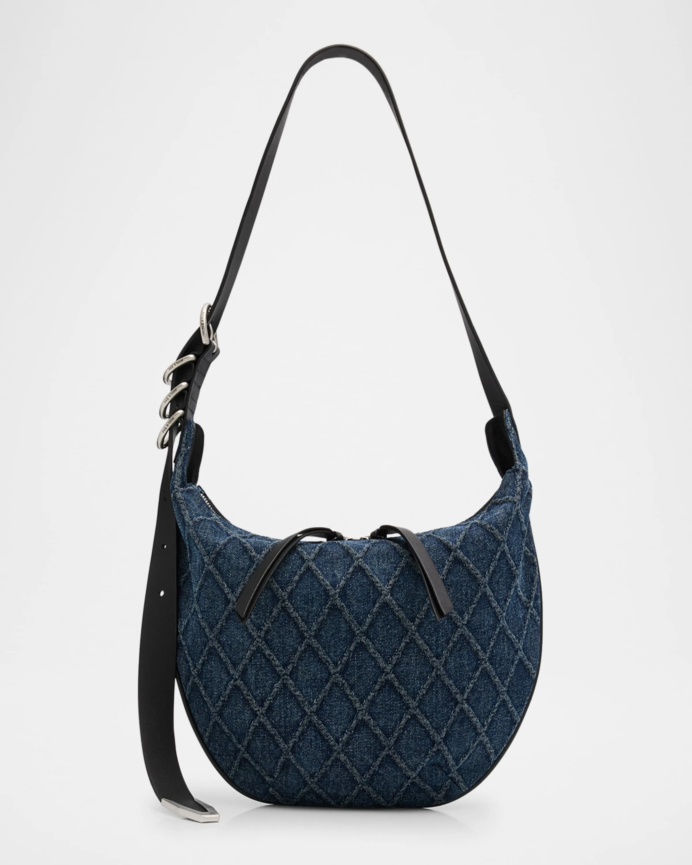 Spire Mini Quilted Denim Hobo Bag