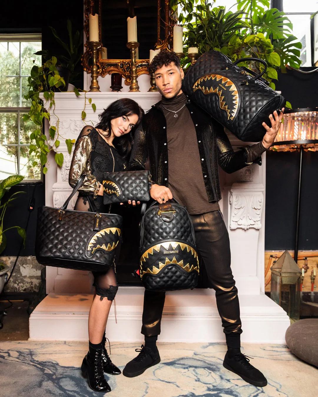 Sprayground -  Black Mamba Quilted Duffle