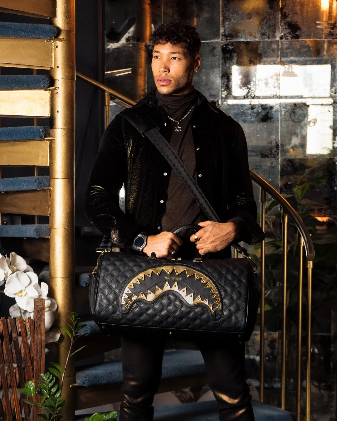 Sprayground -  Black Mamba Quilted Duffle