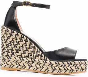 Stuart Weitzman Nudistcurve 100mm espadrilles Black