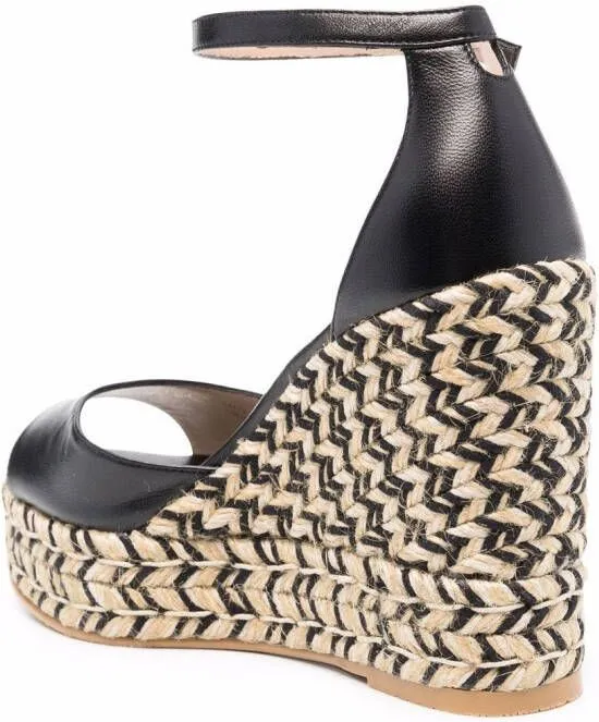 Stuart Weitzman Nudistcurve 100mm espadrilles Black