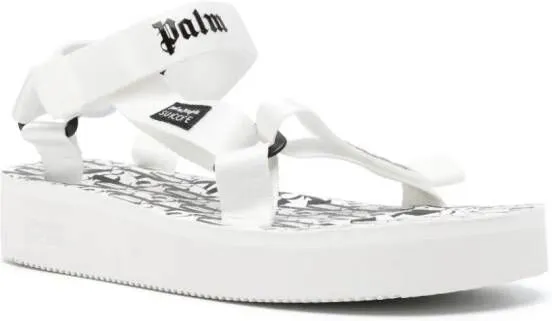 Suicoke x Palm Angels Depa logo-print sandals White