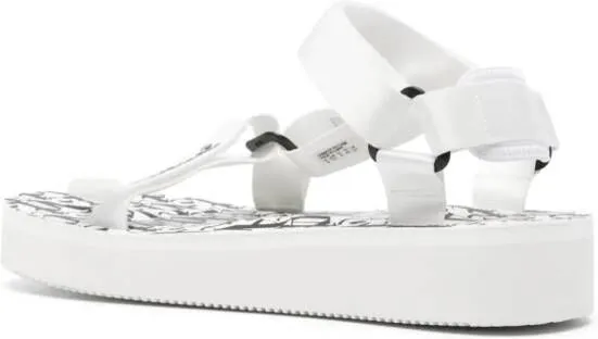 Suicoke x Palm Angels Depa logo-print sandals White