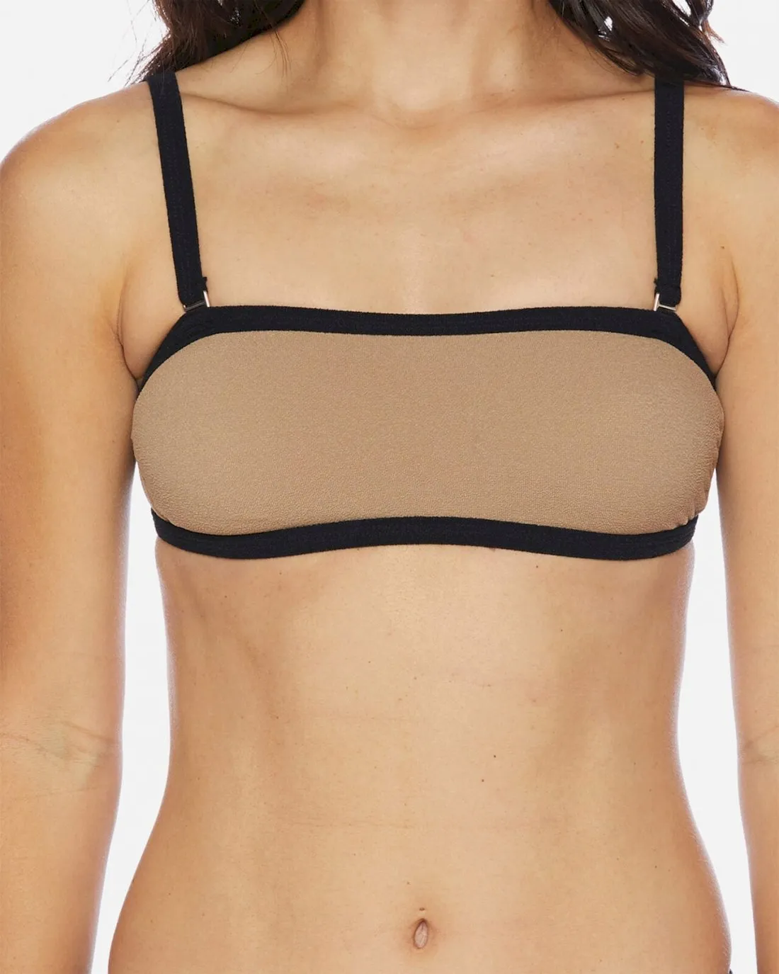 Tactile Cashmere Removable Soft Cup Bandeau Swim Top