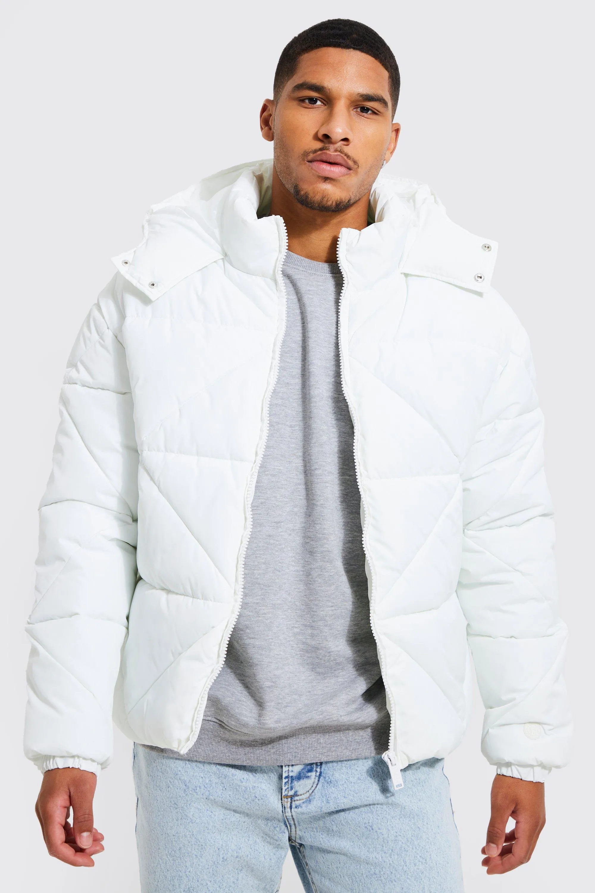 Tall Abstract Quilted Puffer