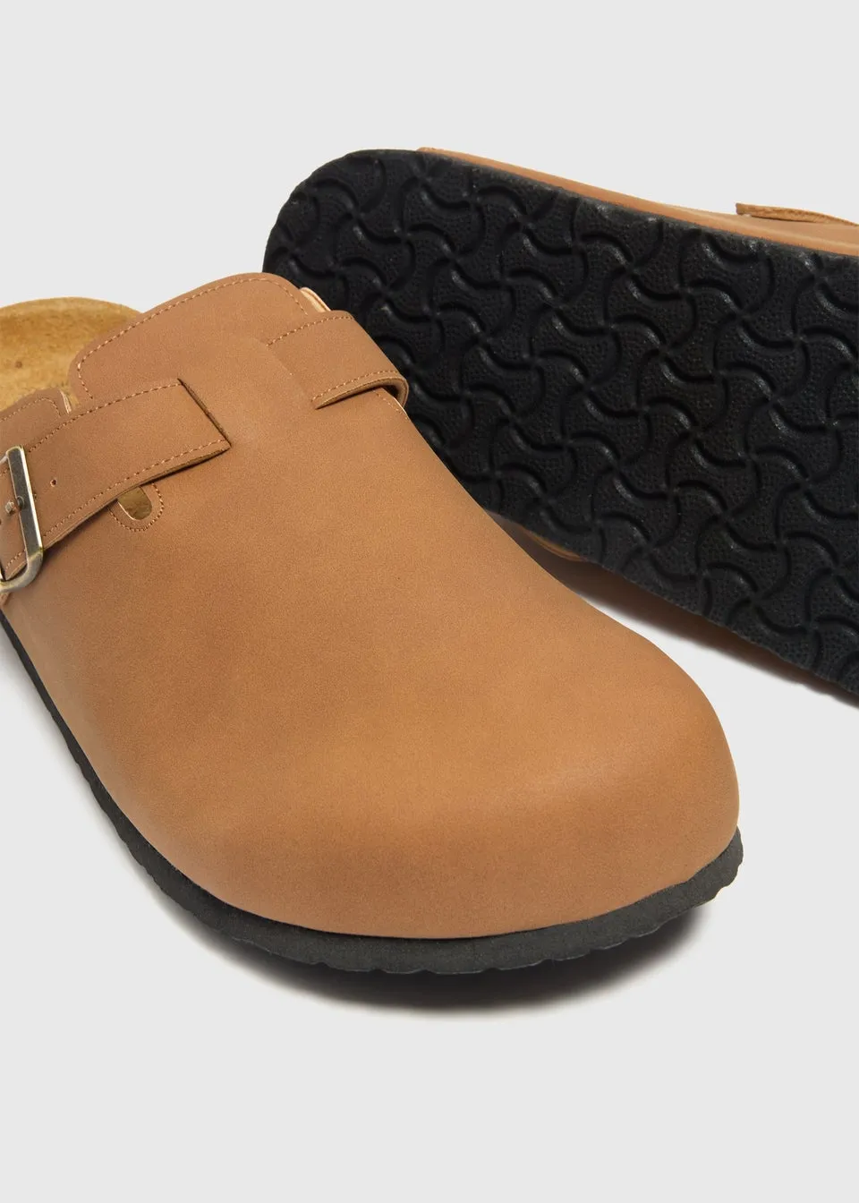 Tan Clog Mules