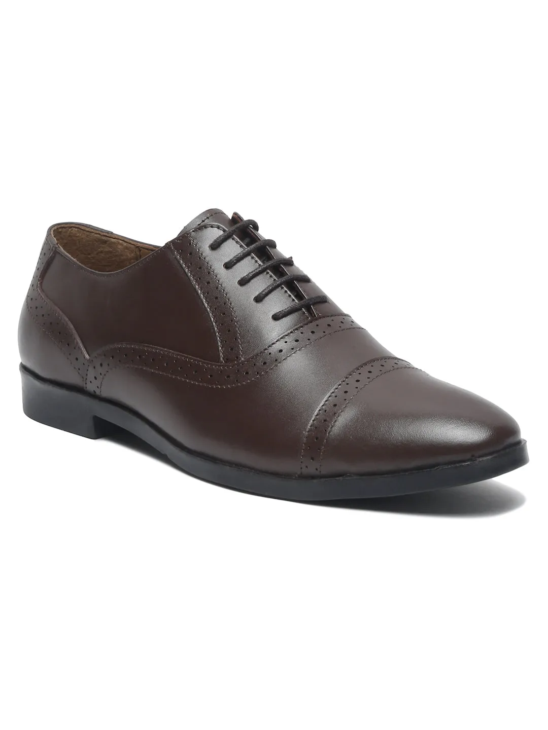 Teakwood Leather Men Solid Brown Brogues - - Clearance sale