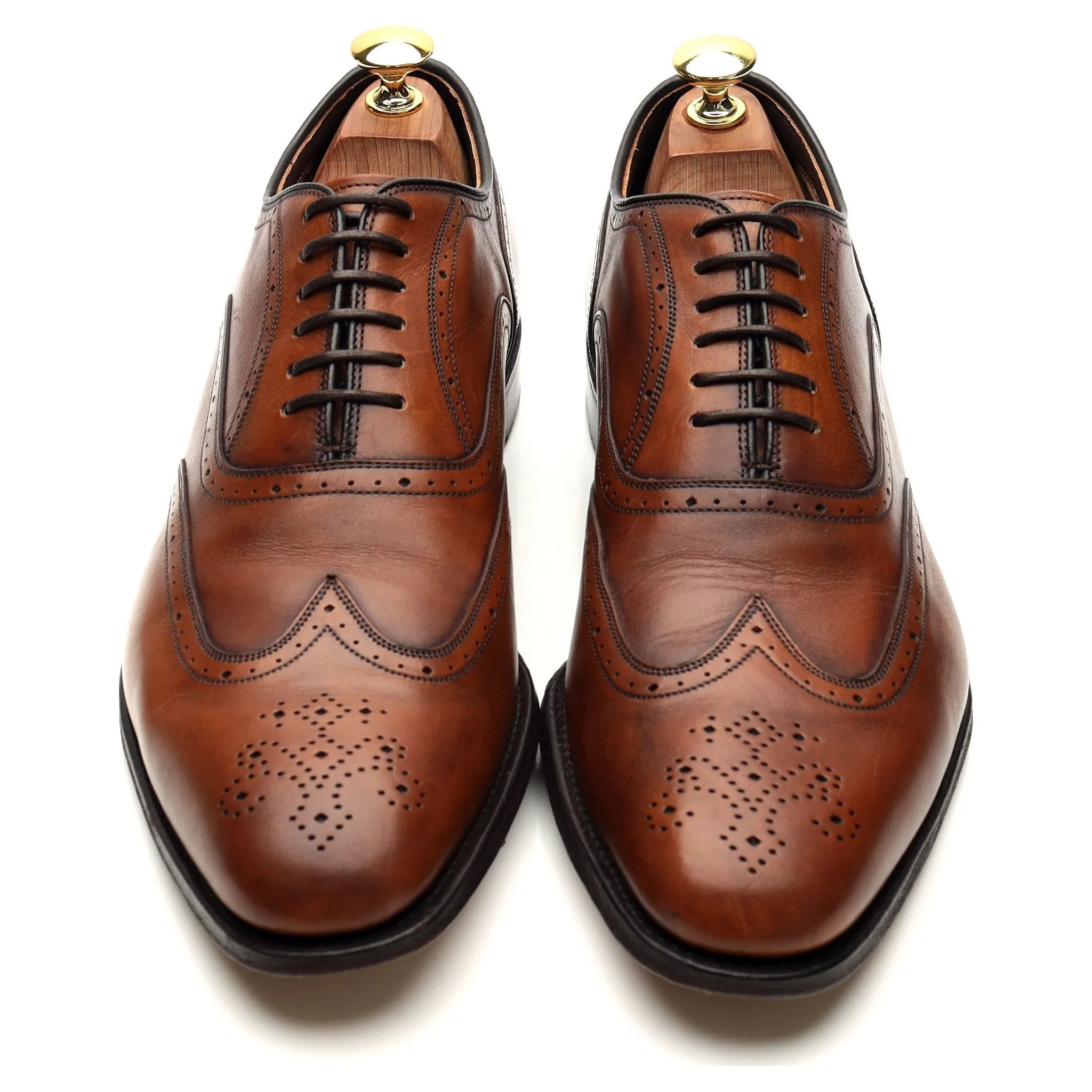 'Tewkesbury' Tan Brown Leather Oxford Brogues UK 8.5 G