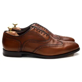 'Tewkesbury' Tan Brown Leather Oxford Brogues UK 8.5 G