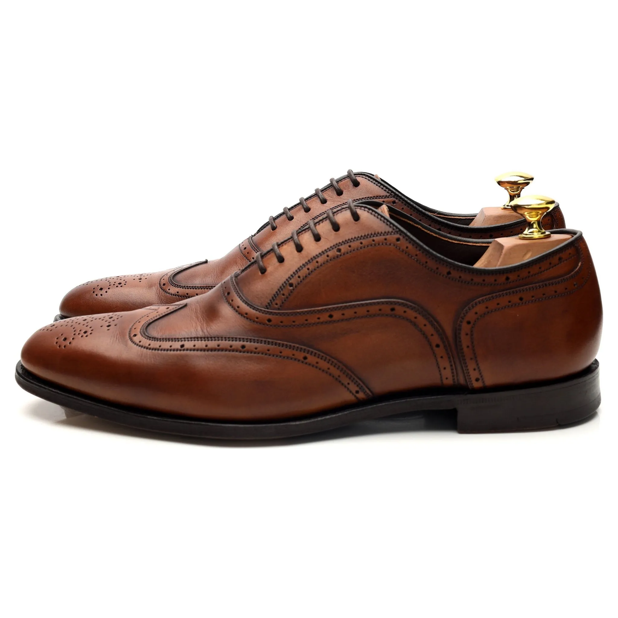 'Tewkesbury' Tan Brown Leather Oxford Brogues UK 8.5 G