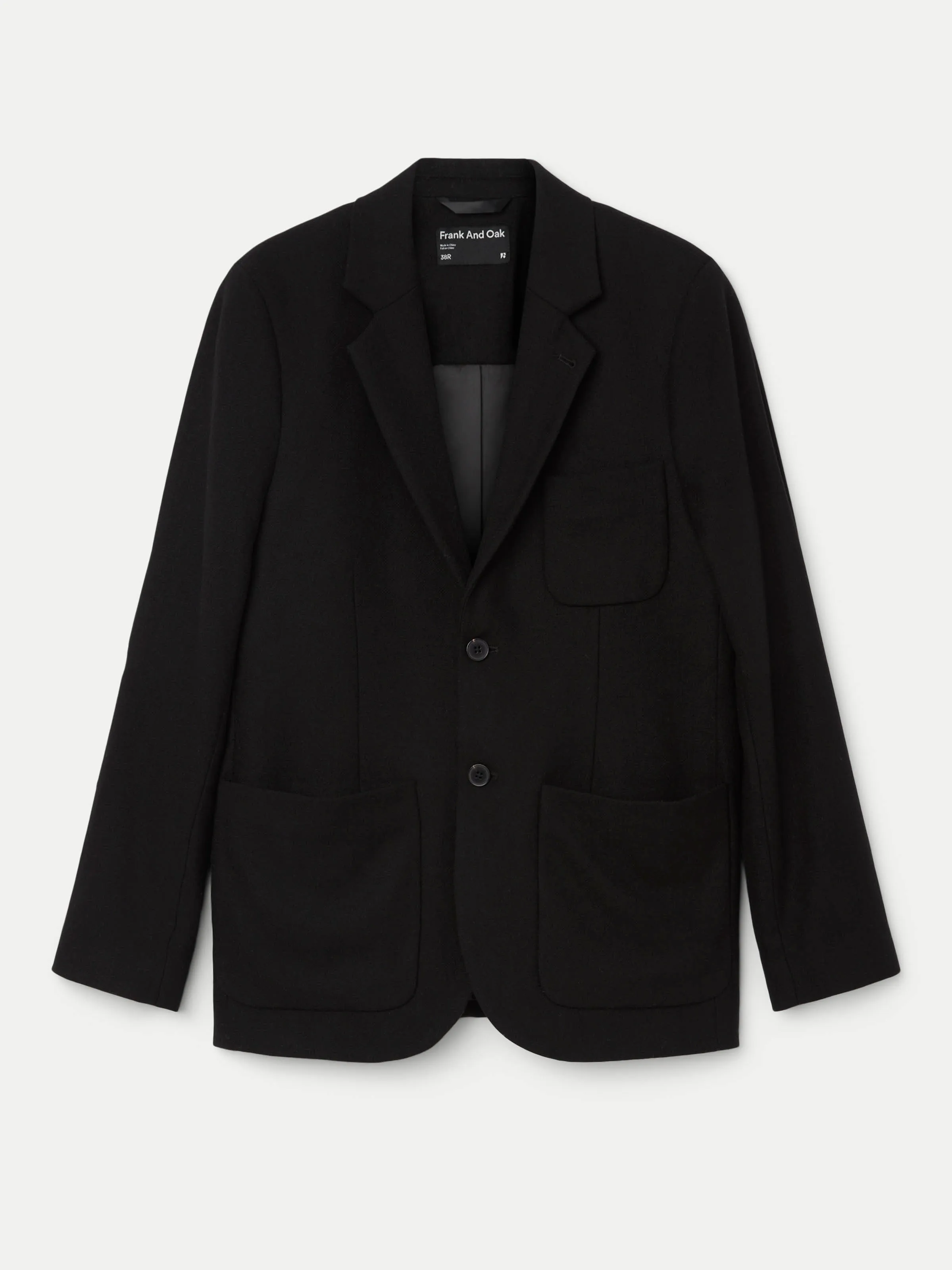 The Recycled Wool Blazer in Black