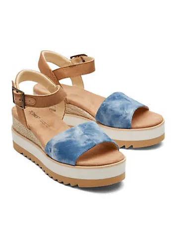 Toms Blue Diana Wedges | Grattan