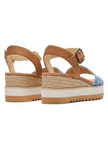 Toms Blue Diana Wedges | Grattan