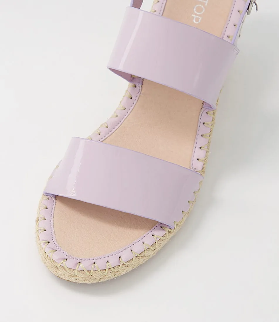 TOP END Gaga Lilac Patent Leather Espadrilles