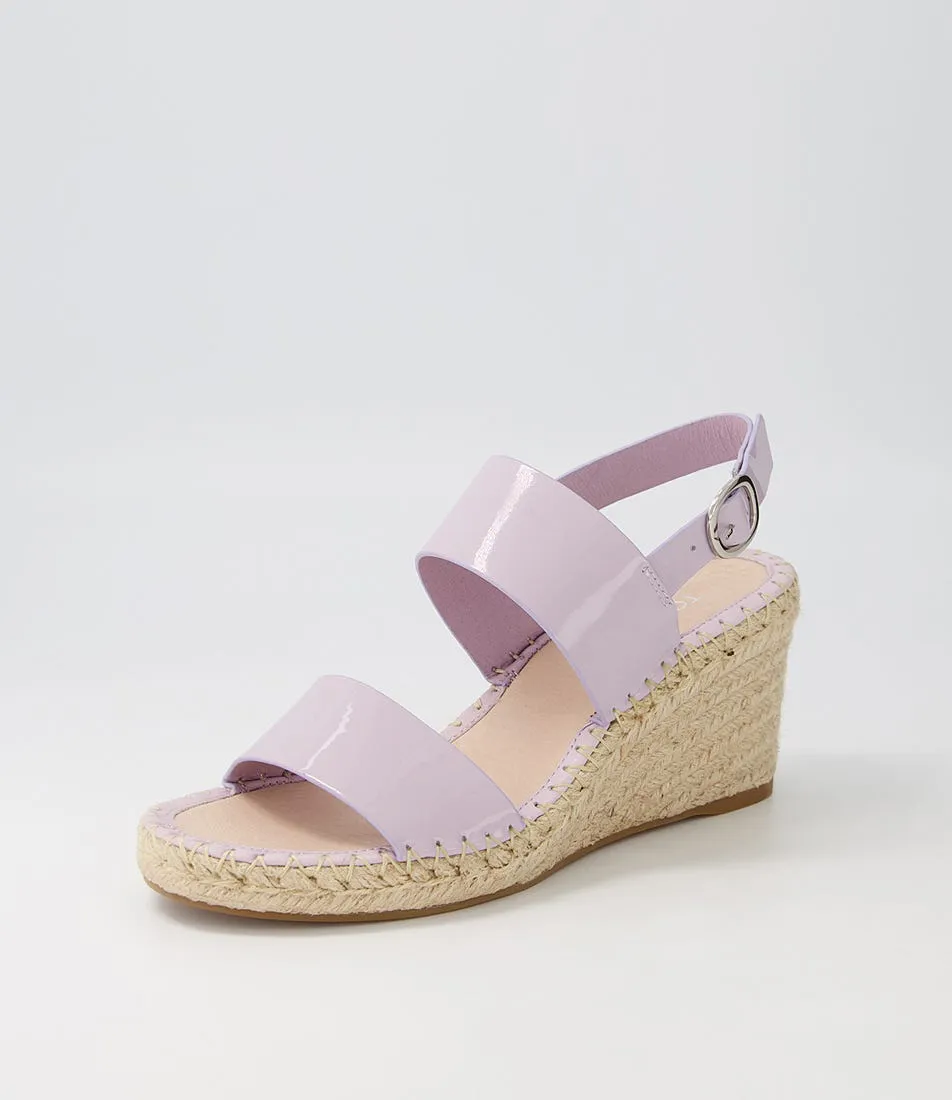 TOP END Gaga Lilac Patent Leather Espadrilles