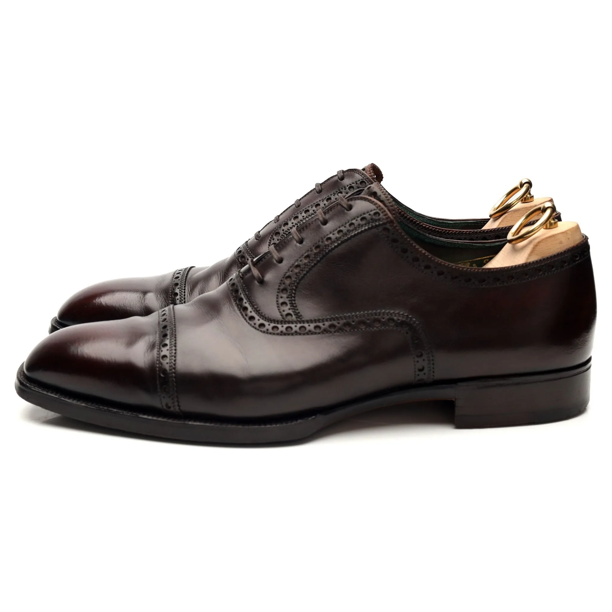 Tradizione Dark Brown Leather Oxford Brogues UK 8.5 EU 42.5