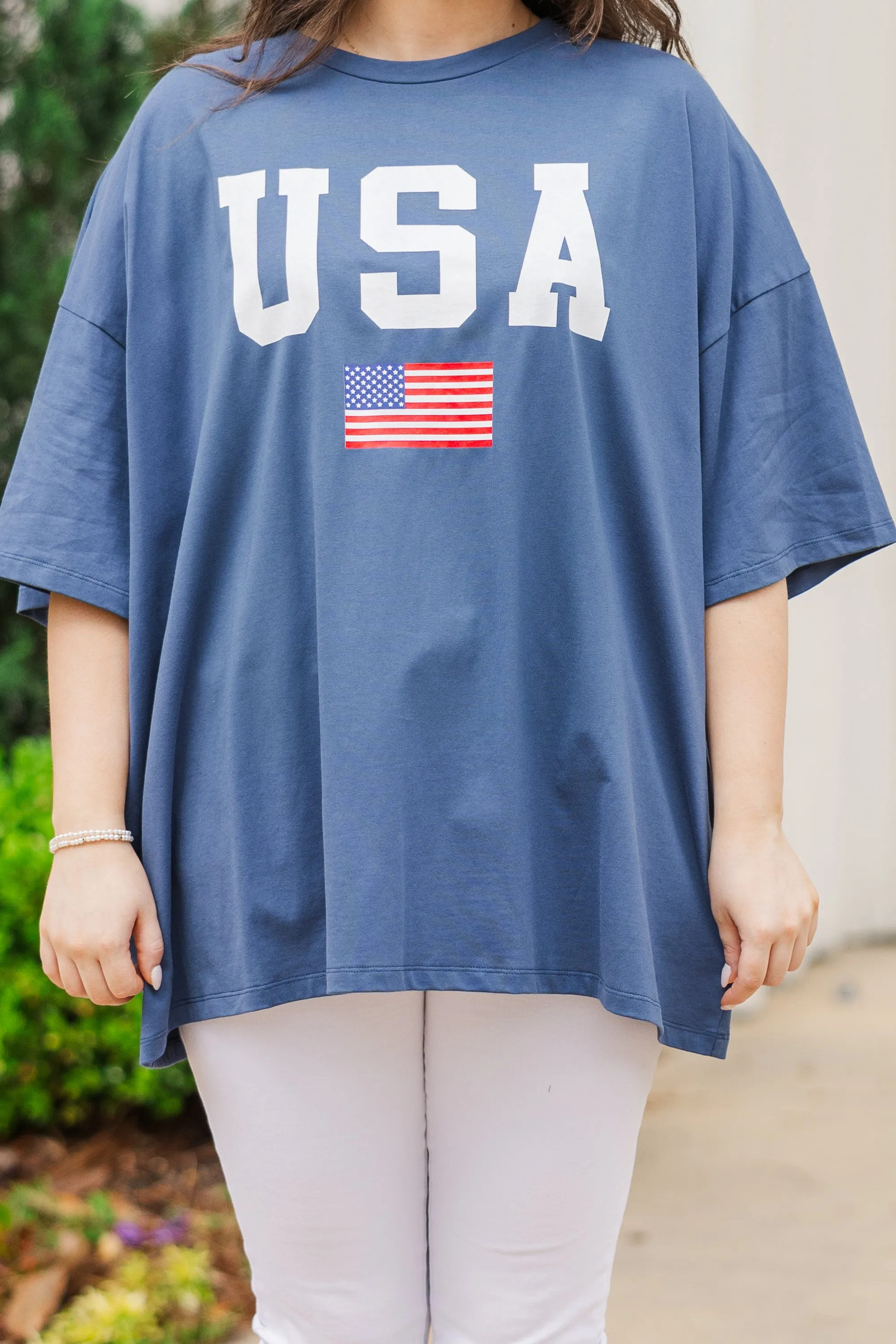 True American Spirit Boyfriend Tee, Navy