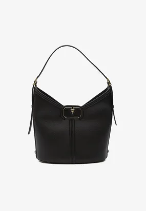 VLogo Leather Hobo Bag