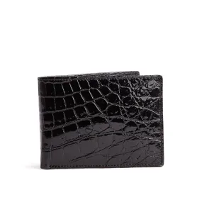 Wallet - Classic Slim Bi-Fold, Black Croc