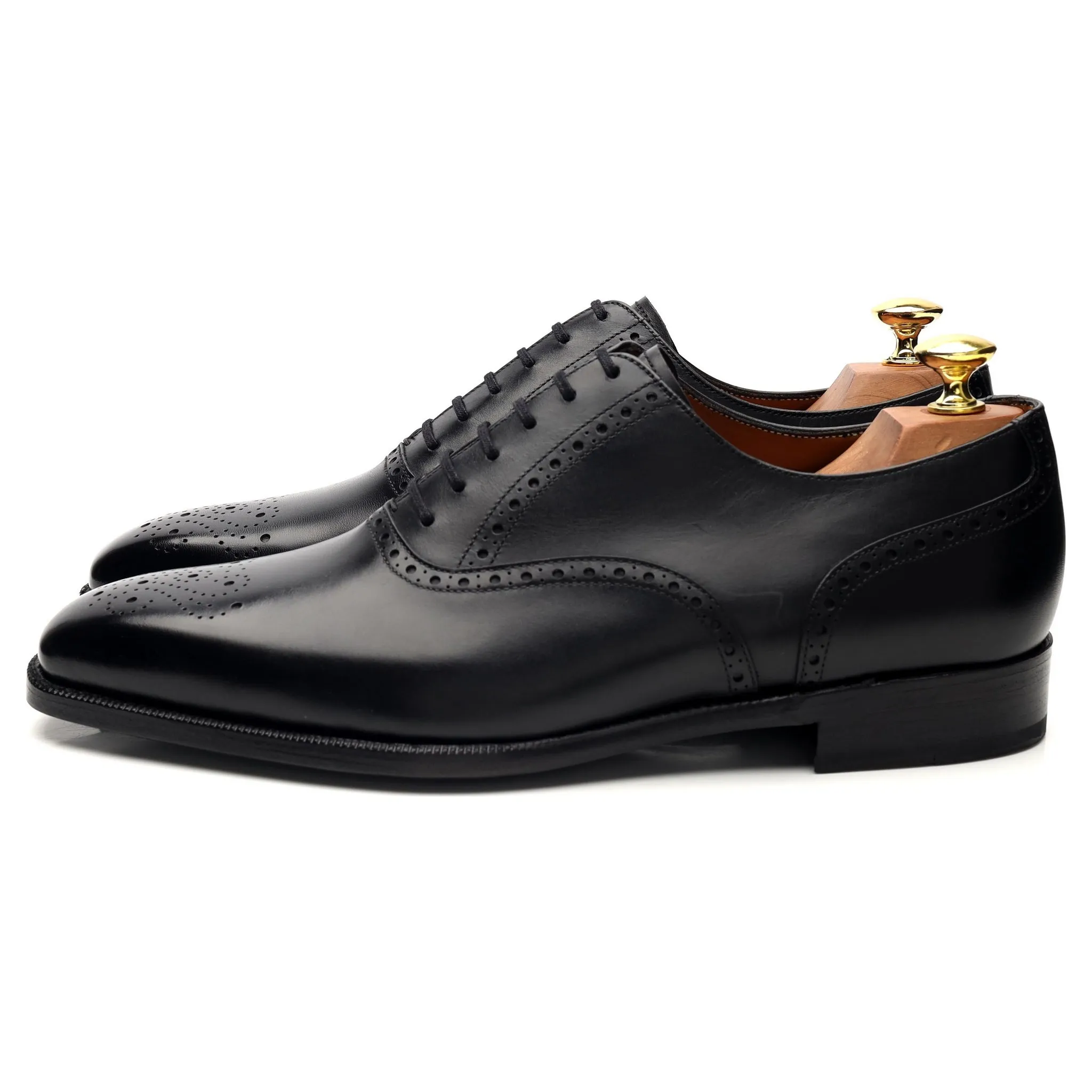 'Wallingford' Black Leather Oxford Brogues UK 8.5 E