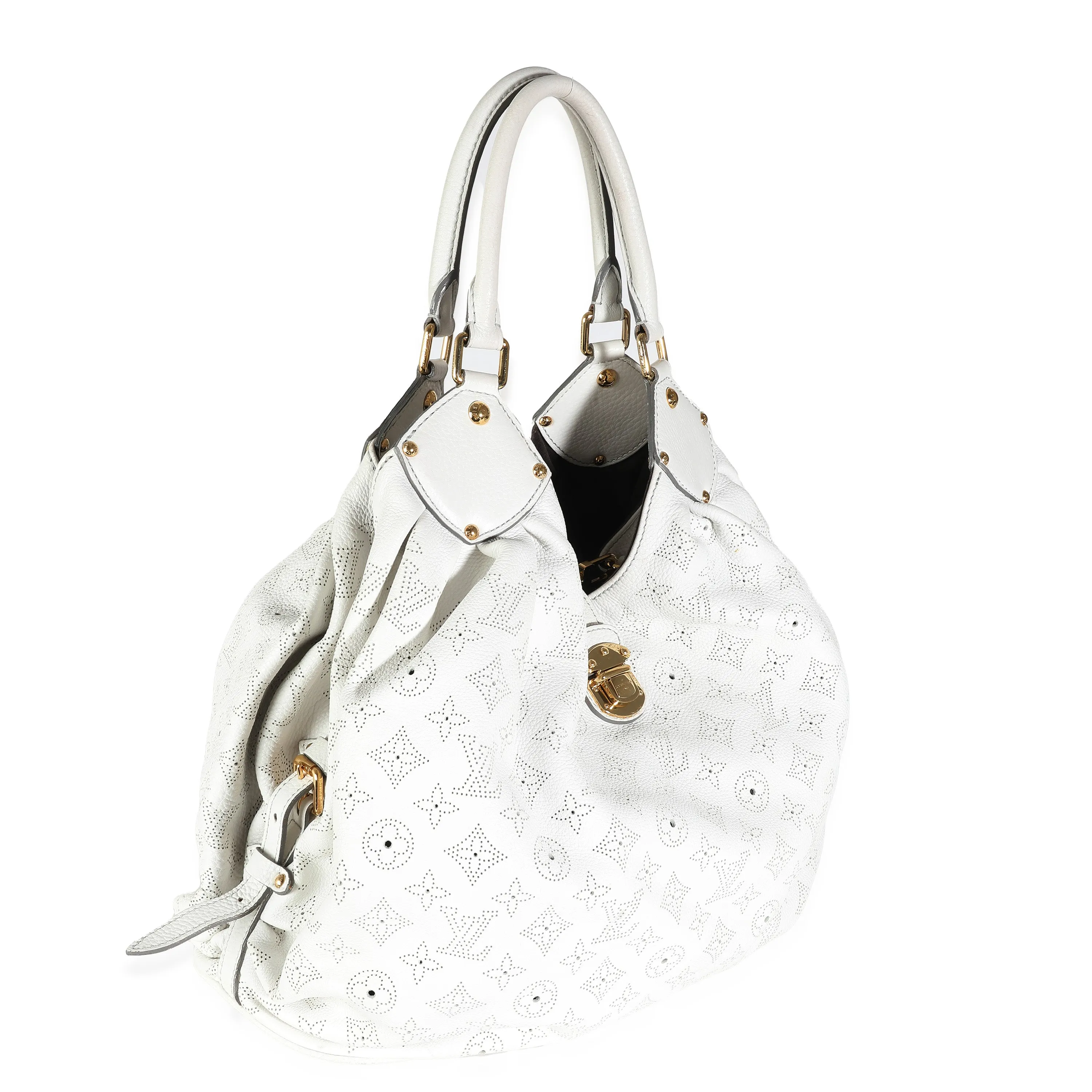 White Monogram Mahina XL Hobo