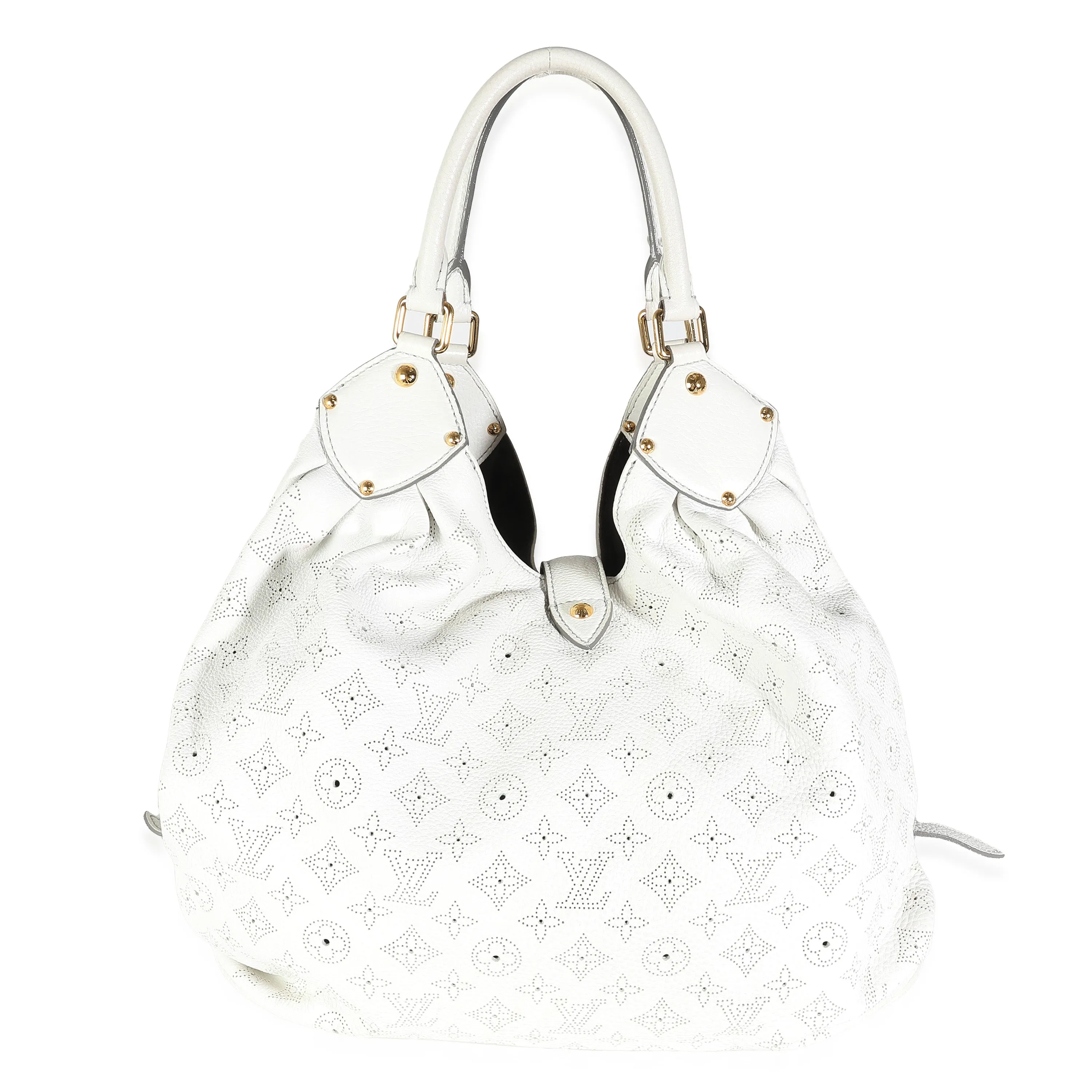 White Monogram Mahina XL Hobo