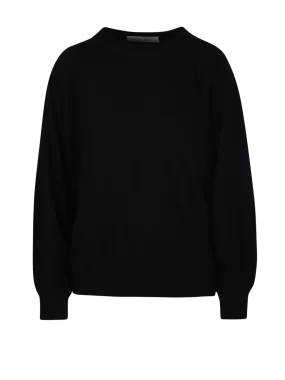 WOMAN CASHMERE COMPANY BLACK CASHMERE SWEATSHIRT