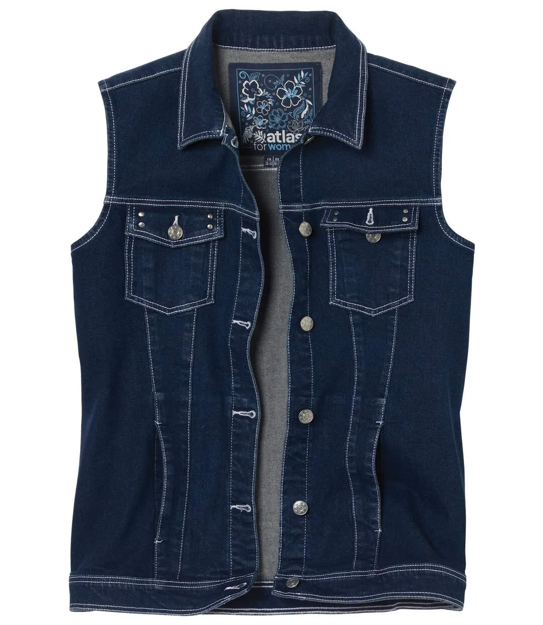 Women's Blue Denim Gilet