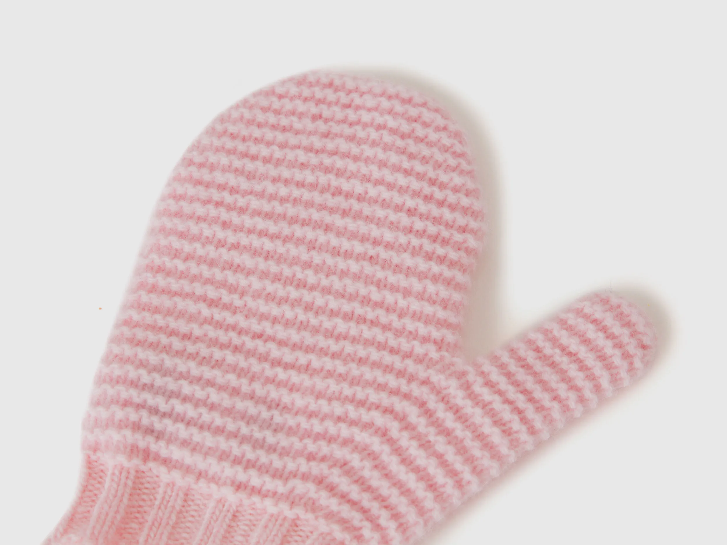 Wool blend mittens - Pink | Benetton