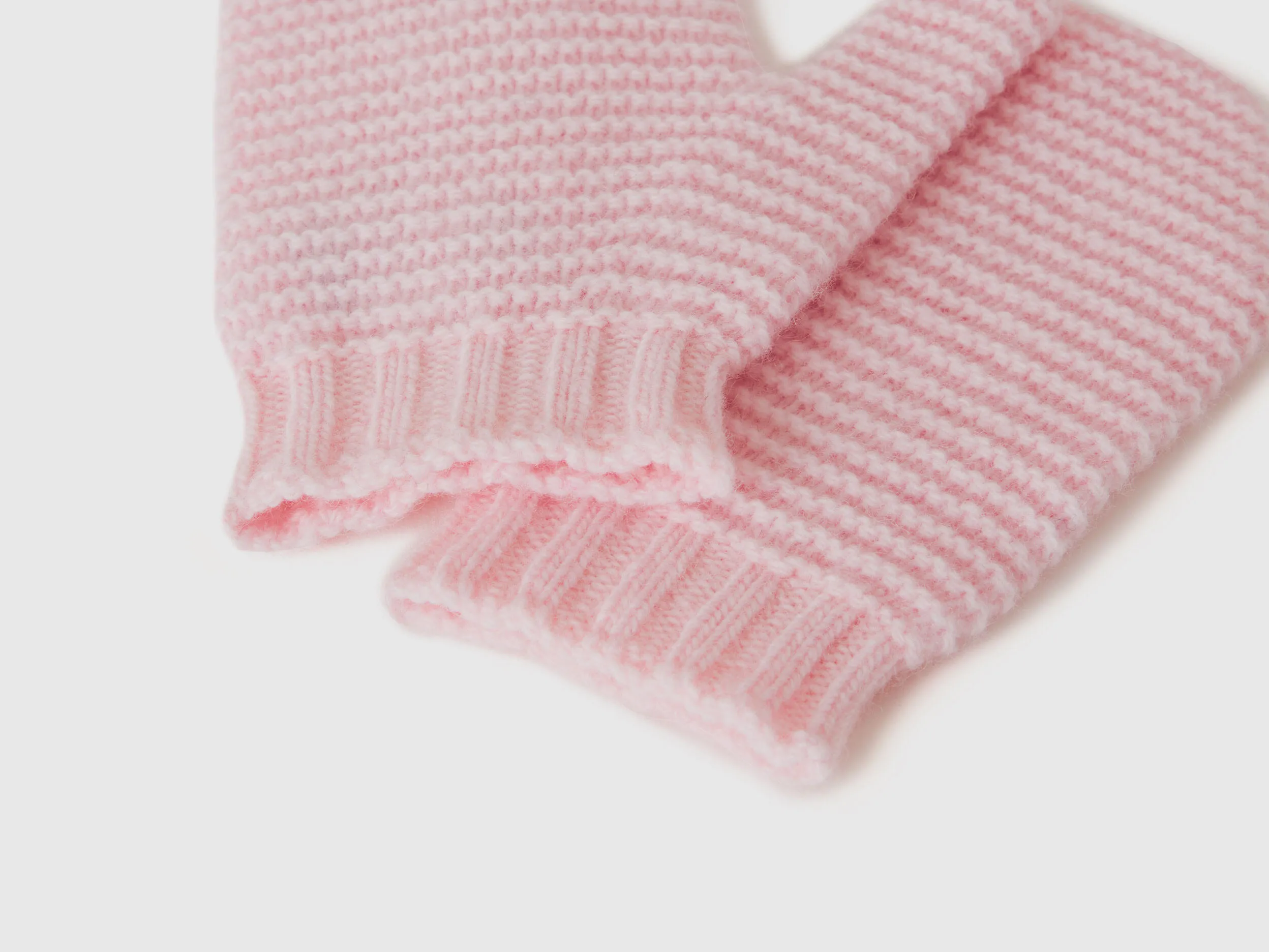 Wool blend mittens - Pink | Benetton