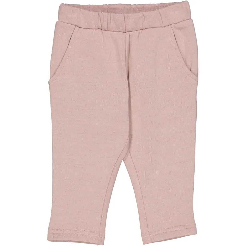 Wool Sweat Pants Petri - rose powder