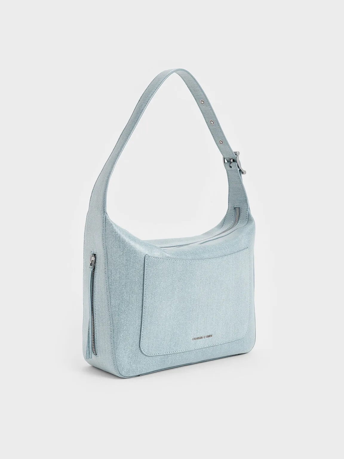 Xylia Denim Hobo Bag - Denim Blue