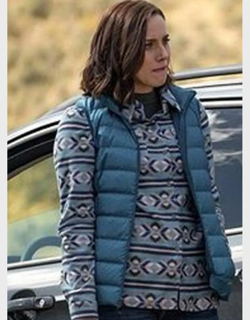 Yellowstone S04 Wendy Moniz-Grillo Puffer Vest | Governor Perry Vest