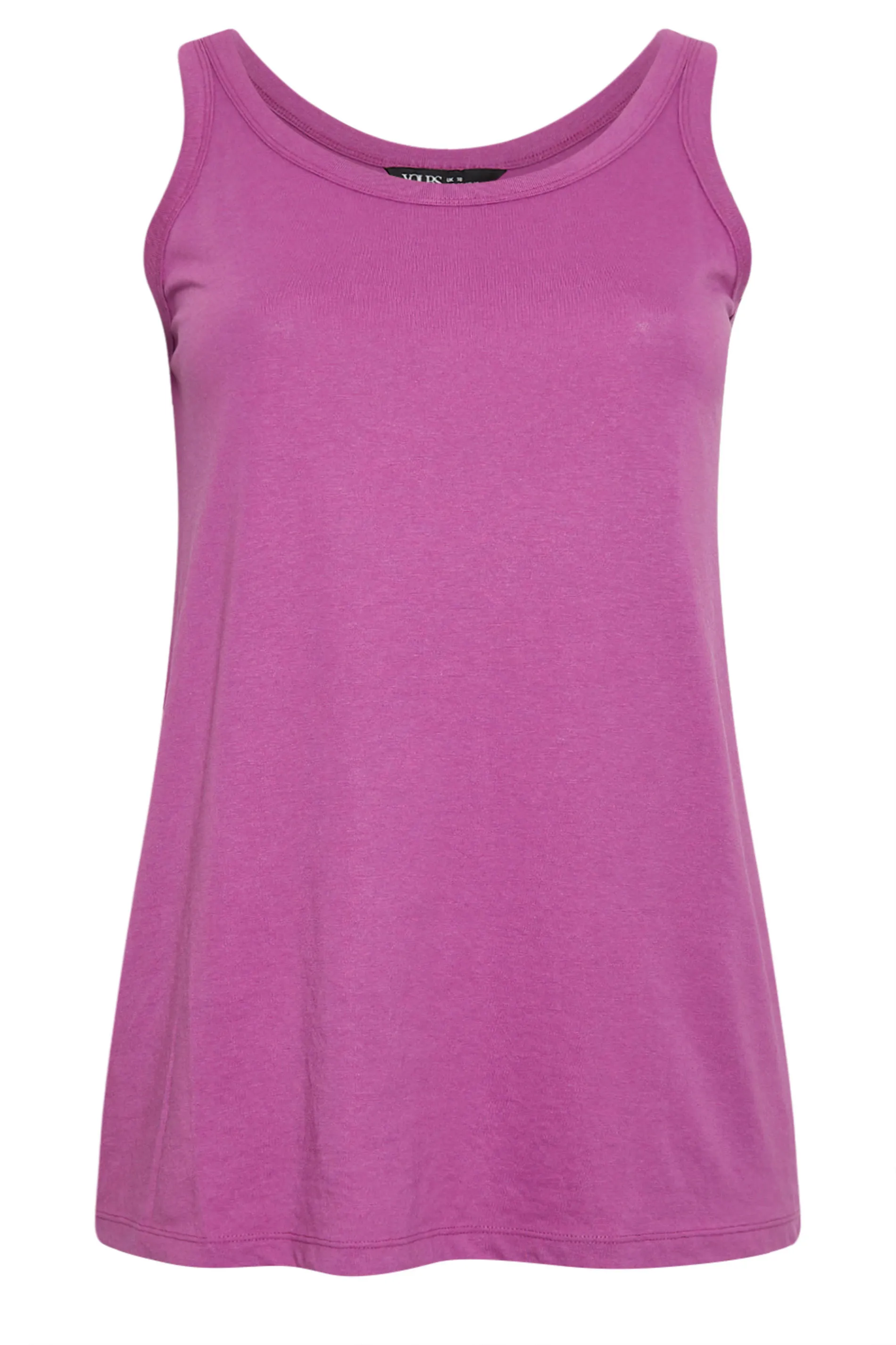 YOURS Curve Purple Cotton Blend Vest Top